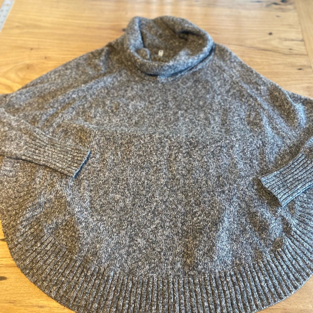 Lea‎ & Nicole Cowl Bat Wing Long Sleeve Sweater Gray Heather Women’s L Preloved